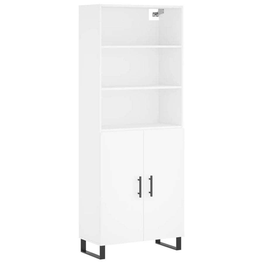 Hoge Kast 69,5X34X180 Cm Bewerkt Hout Wit