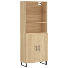 Hoge Kast 69,5X34X180 Cm Bewerkt Hout Sonoma Eikenkleurig