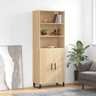 Hoge kast 69,5x34x180 cm bewerkt hout sonoma eiken
