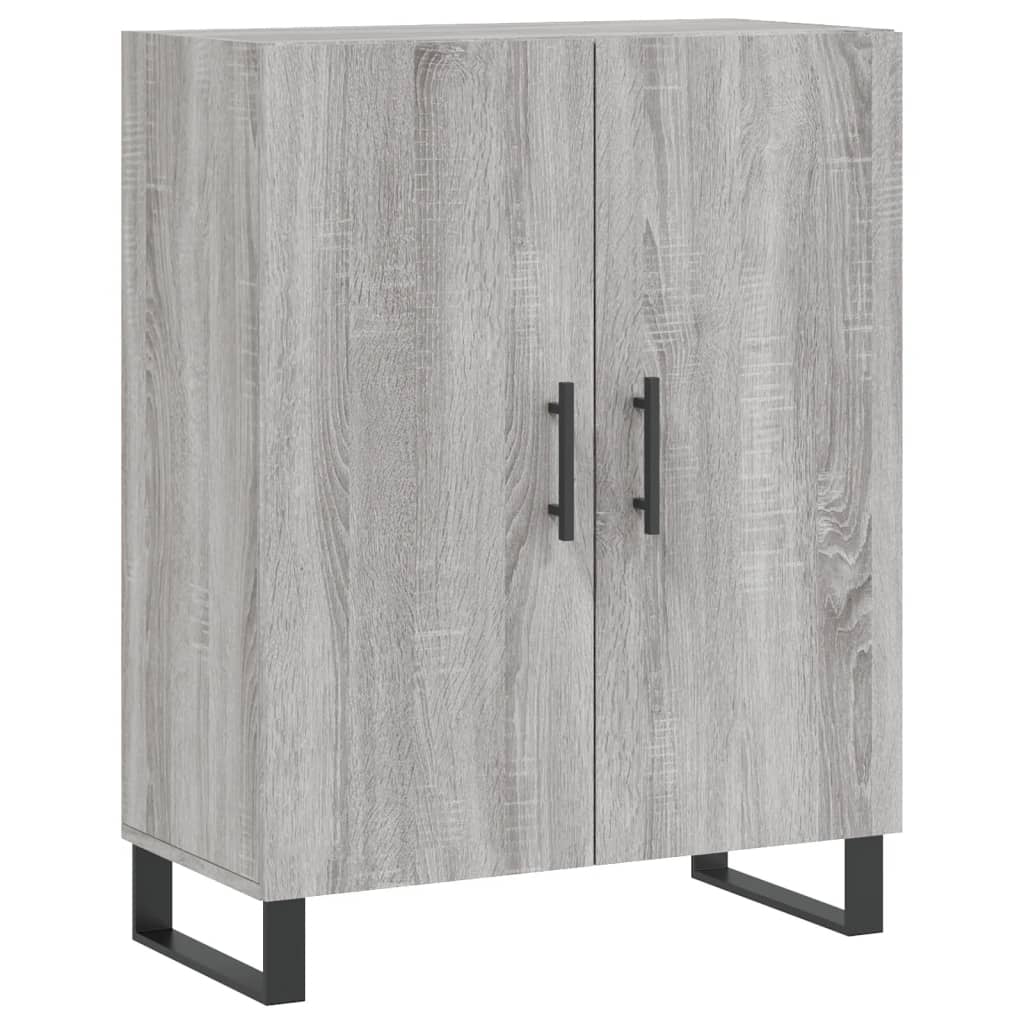 Hoge Kast 69,5X34X180 Cm Bewerkt Hout Grijs Sonoma Eikenkleurig