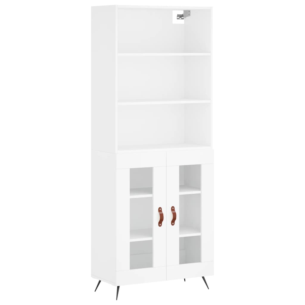 Hoge Kast 69,5X34X180 Cm Bewerkt Hout Wit
