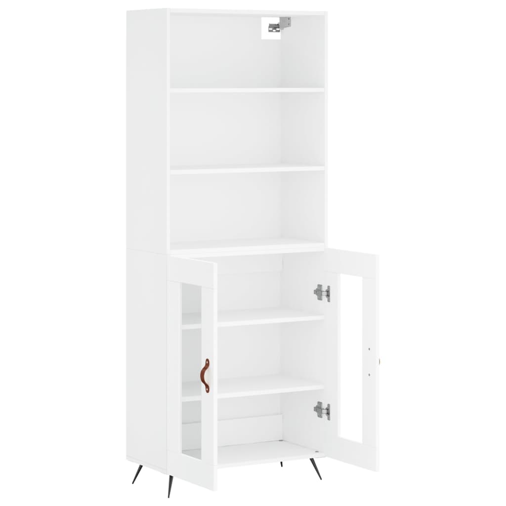 Hoge Kast 69,5X34X180 Cm Bewerkt Hout Wit