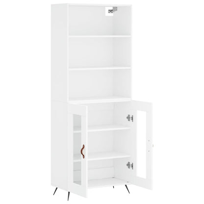 Hoge Kast 69,5X34X180 Cm Bewerkt Hout Wit