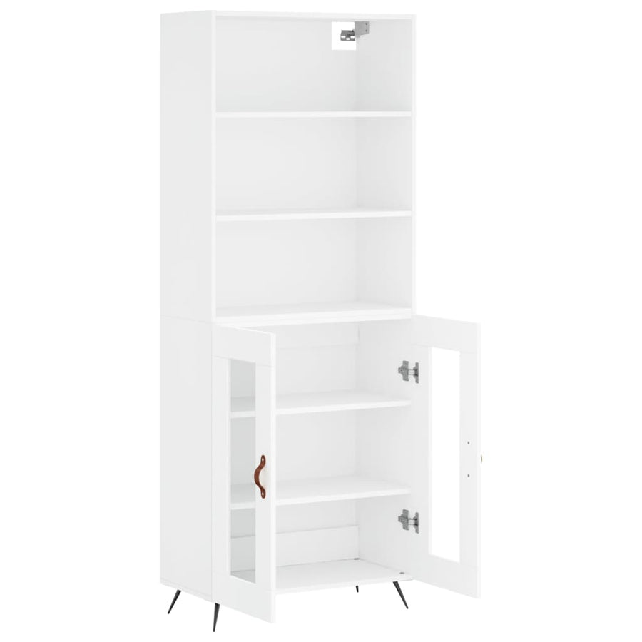 Hoge Kast 69,5X34X180 Cm Bewerkt Hout Wit