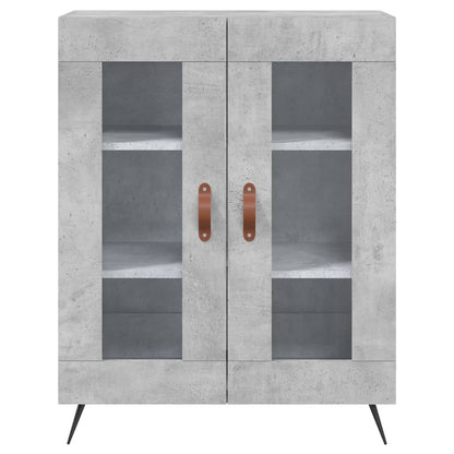 Hoge Kast 69,5X34X180 Cm Bewerkt Hout Betongrijs