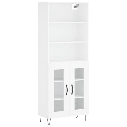 Hoge Kast 69,5X34X180 Cm Bewerkt Hout Wit