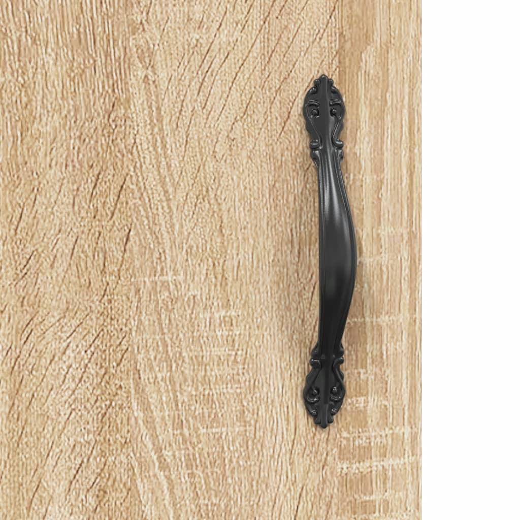 Hoge Kast 69,5X34X180 Cm Bewerkt Hout Kleurig Sonoma eiken