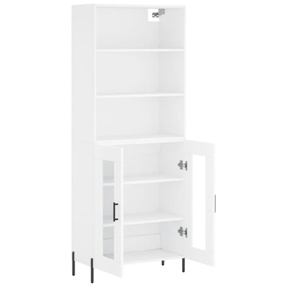 Hoge Kast 69,5X34X180 Cm Bewerkt Hout Wit