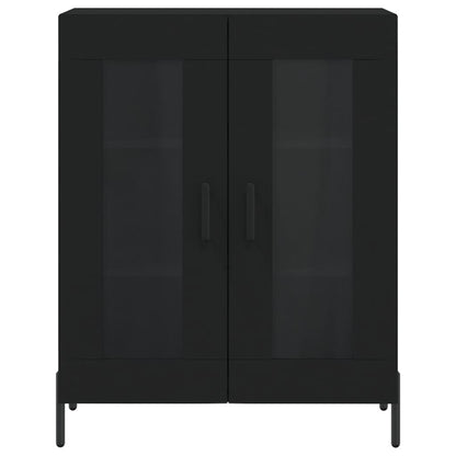 Hoge Kast 69,5X34X180 Cm Bewerkt Hout Zwart