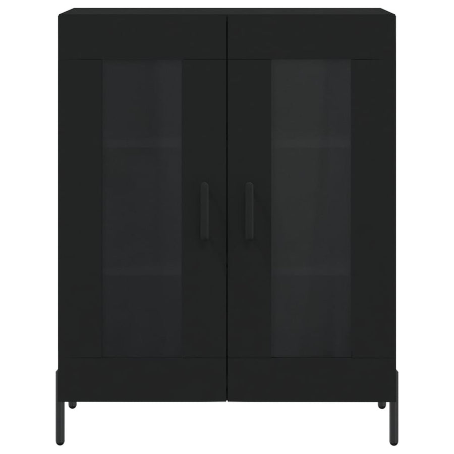 Hoge Kast 69,5X34X180 Cm Bewerkt Hout Zwart