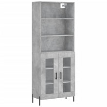 Hoge Kast 69,5X34X180 Cm Bewerkt Hout Betongrijs