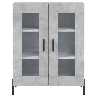 Hoge Kast 69,5X34X180 Cm Bewerkt Hout Betongrijs