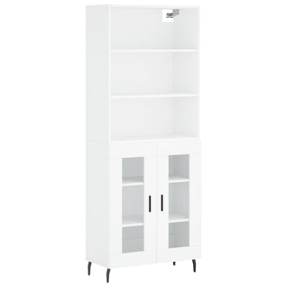 Hoge Kast 69,5X34X180 Cm Bewerkt Hout Wit