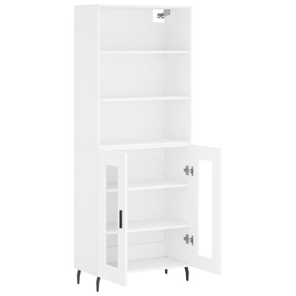 Hoge Kast 69,5X34X180 Cm Bewerkt Hout Wit