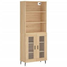 Hoge Kast 69,5X34X180 Cm Bewerkt Hout Kleurig Sonoma eiken