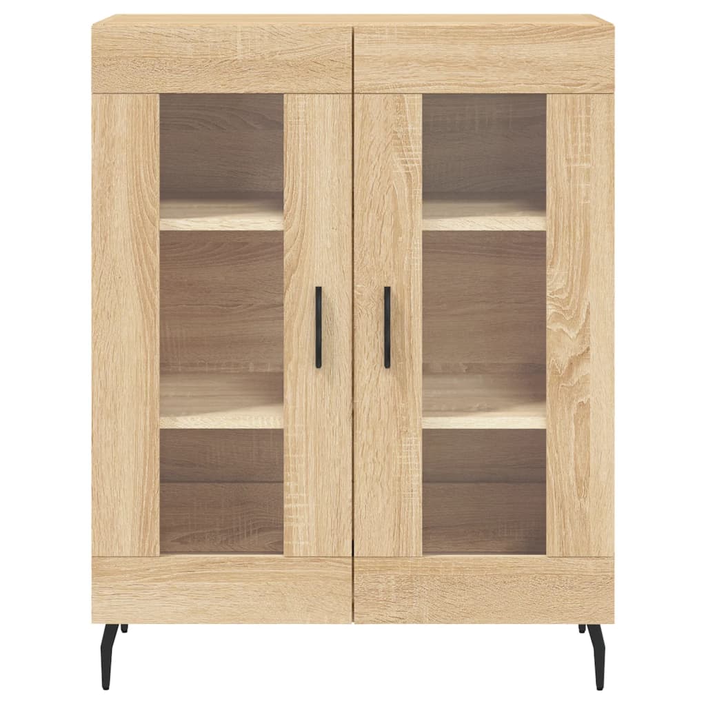 Hoge Kast 69,5X34X180 Cm Bewerkt Hout Kleurig Sonoma eiken