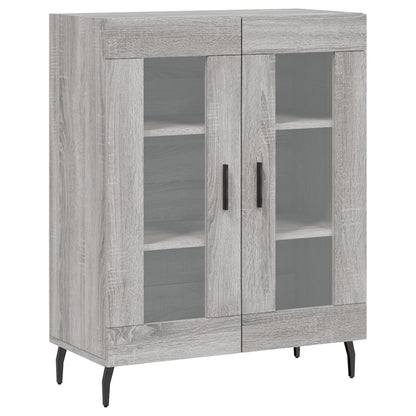 Hoge Kast 69,5X34X180 Cm Bewerkt Hout Grijs Sonoma Eikenkleurig