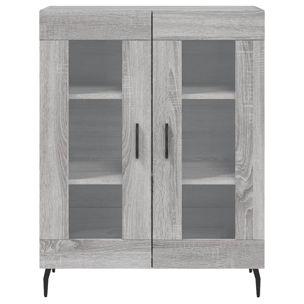 Hoge Kast 69,5X34X180 Cm Bewerkt Hout Grijs Sonoma Eikenkleurig