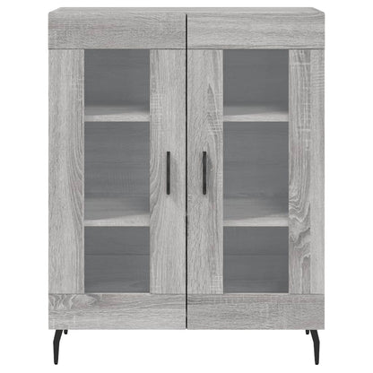 Hoge Kast 69,5X34X180 Cm Bewerkt Hout Grijs Sonoma Eikenkleurig