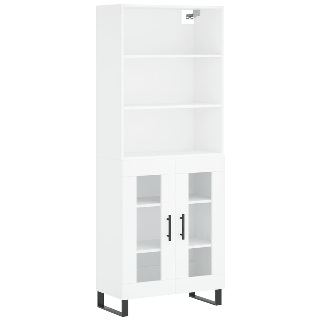 Hoge Kast 69,5X34X180 Cm Bewerkt Hout Wit