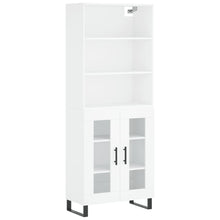 Hoge Kast 69,5X34X180 Cm Bewerkt Hout Wit