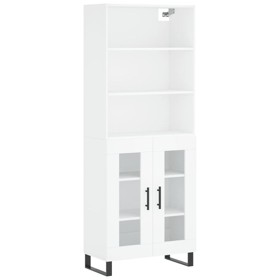 Hoge Kast 69,5X34X180 Cm Bewerkt Hout Wit