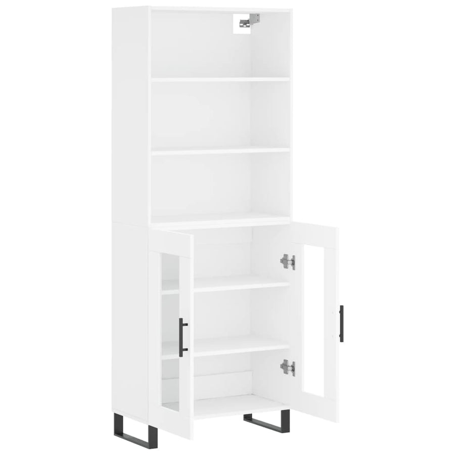 Hoge Kast 69,5X34X180 Cm Bewerkt Hout Wit