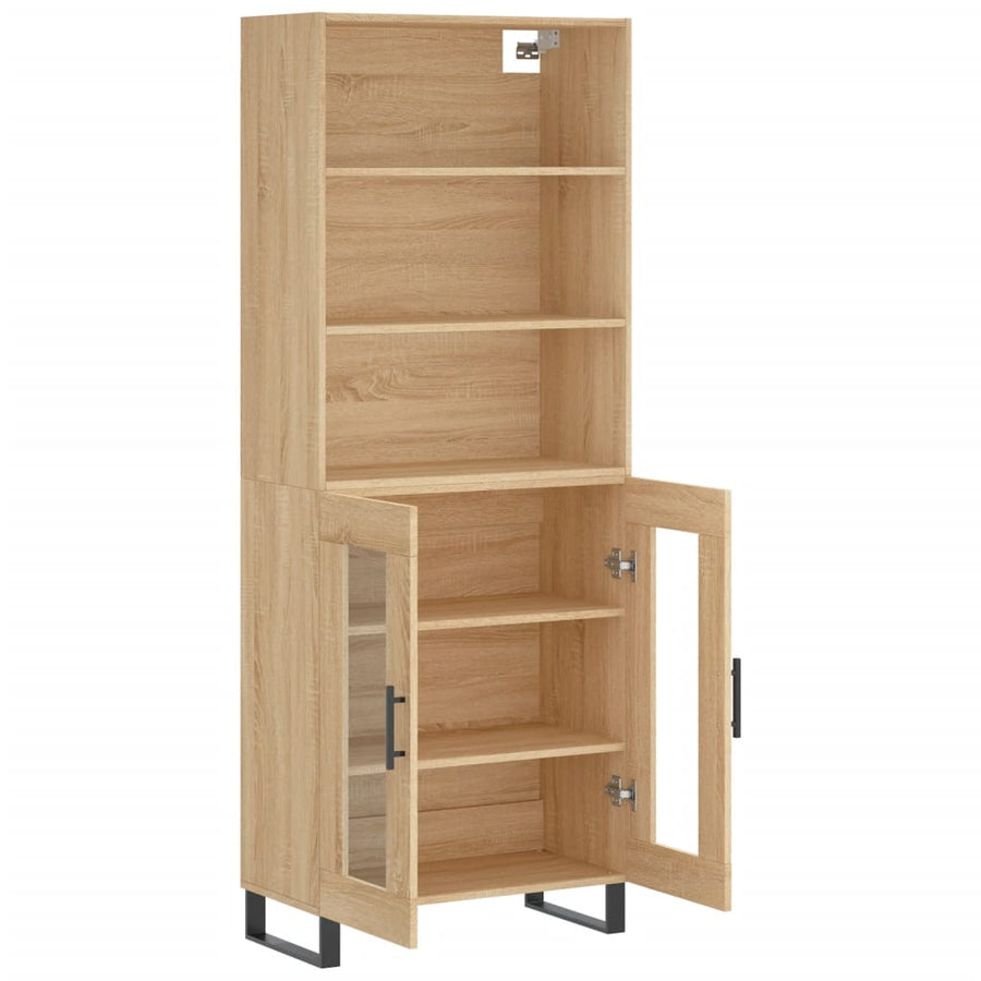 Hoge kast 69,5x34x180 cm bewerkt hout sonoma eikenkleurig