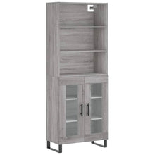 Hoge Kast 69,5X34X180 Cm Bewerkt Hout Grijs Sonoma Eikenkleurig