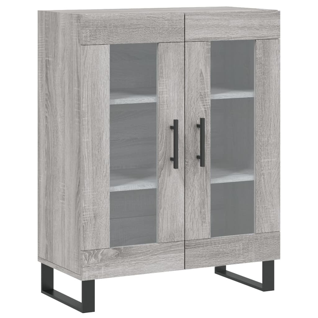 Hoge Kast 69,5X34X180 Cm Bewerkt Hout Grijs Sonoma Eikenkleurig