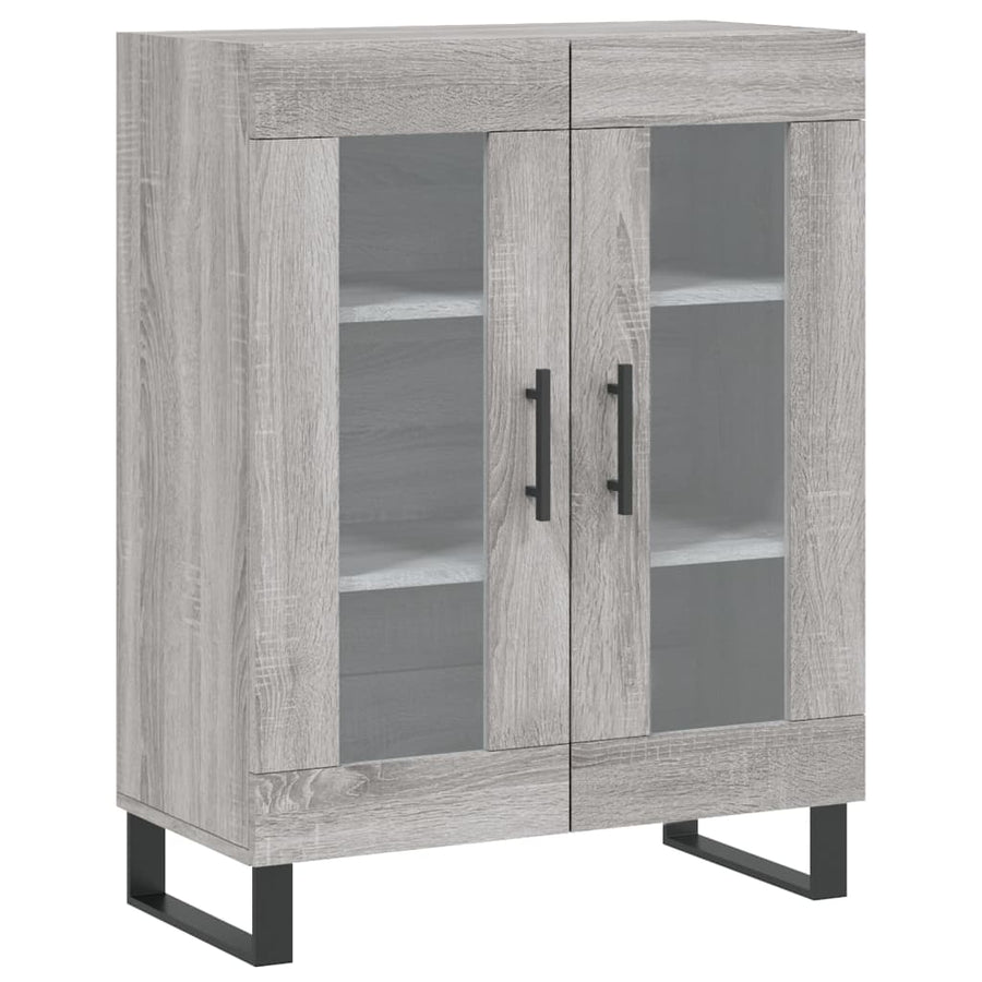 Hoge Kast 69,5X34X180 Cm Bewerkt Hout Grijs Sonoma Eikenkleurig