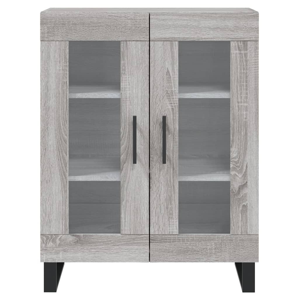 Hoge Kast 69,5X34X180 Cm Bewerkt Hout Grijs Sonoma Eikenkleurig