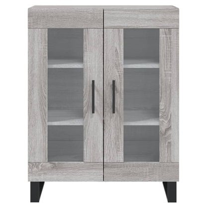 Hoge Kast 69,5X34X180 Cm Bewerkt Hout Grijs Sonoma Eikenkleurig