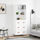 Tall cabinet 69.5x34x180 cm distressed wood white