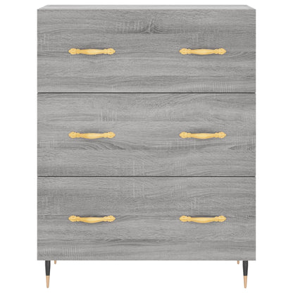 Hoge Kast 69,5X34X180 Cm Bewerkt Hout Grijs Sonoma Eikenkleurig