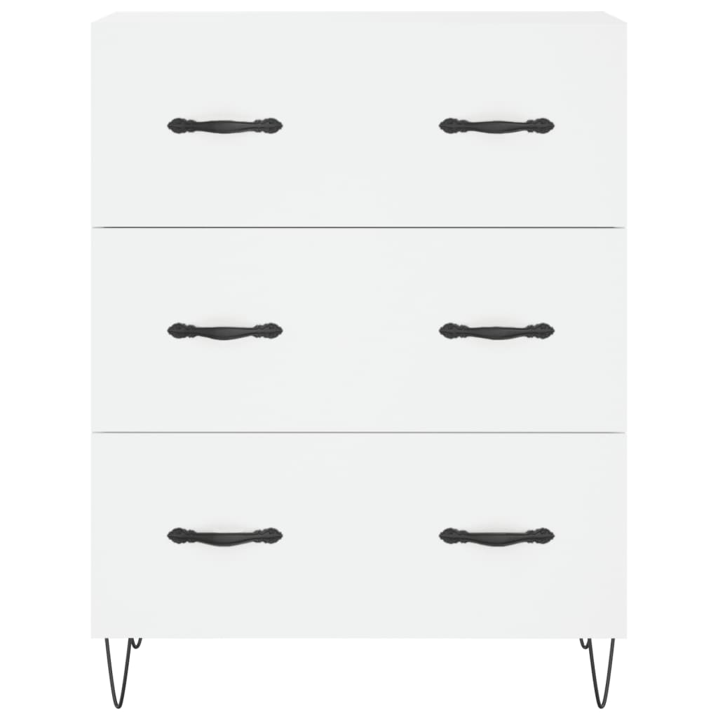 Hoge Kast 69,5X34X180 Cm Bewerkt Hout Wit