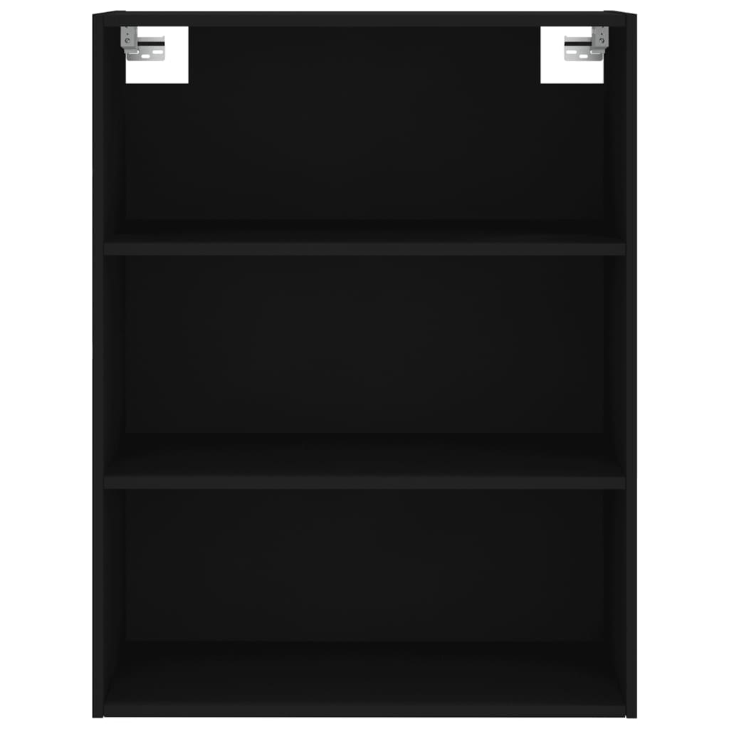 Hoge Kast 69,5X34X180 Cm Bewerkt Hout Zwart