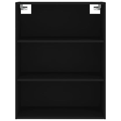 Hoge Kast 69,5X34X180 Cm Bewerkt Hout Zwart