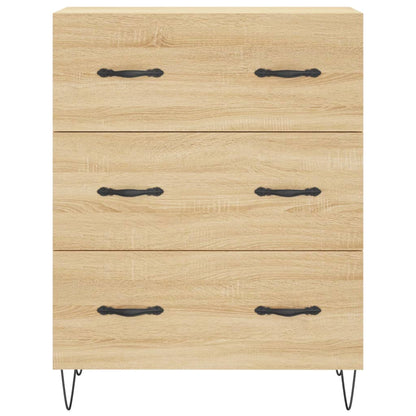 Hoge Kast 69,5X34X180 Cm Bewerkt Hout Kleurig Sonoma eiken