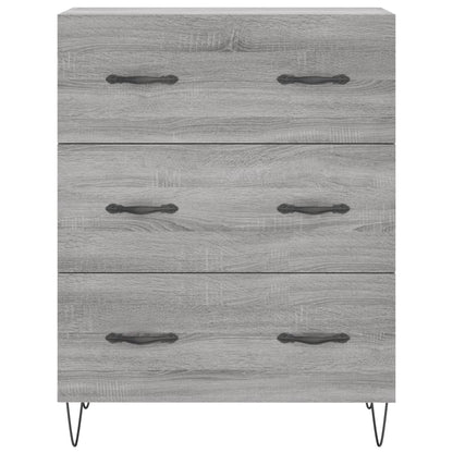 Hoge kast 69,5x34x180 cm bewerkt hout grijs sonoma eikenkleurig