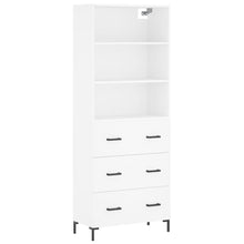Hoge Kast 69,5X34X180 Cm Bewerkt Hout Wit