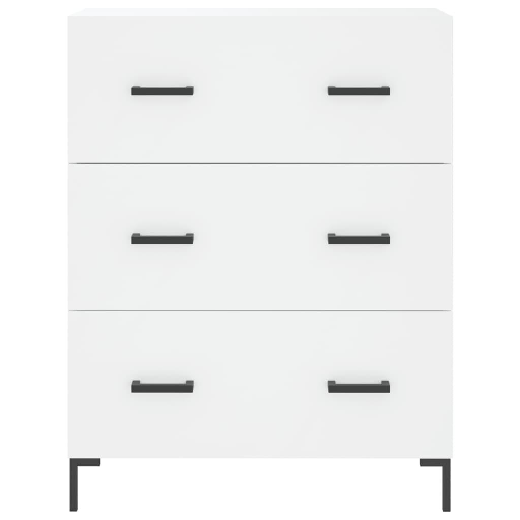 Hoge Kast 69,5X34X180 Cm Bewerkt Hout Wit
