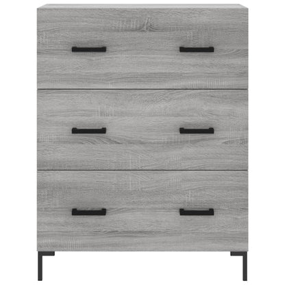 Hoge Kast 69,5X34X180 Cm Bewerkt Hout Eikenkleurig Grijs sonoma