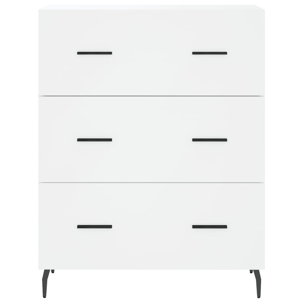 Hoge Kast 69,5X34X180 Cm Bewerkt Hout Wit