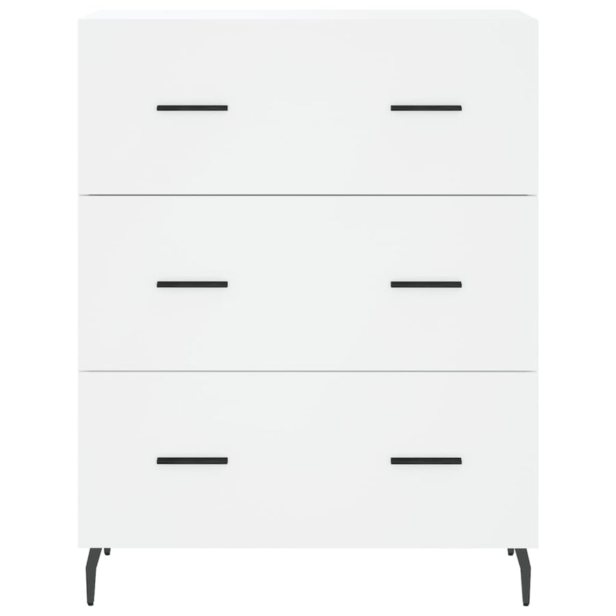 Hoge Kast 69,5X34X180 Cm Bewerkt Hout Wit