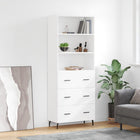 Tall cabinet 69.5x34x180 cm engineered wood white