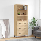 Hoge kast 180x69,5x34 cm bewerkt hout sonoma eiken