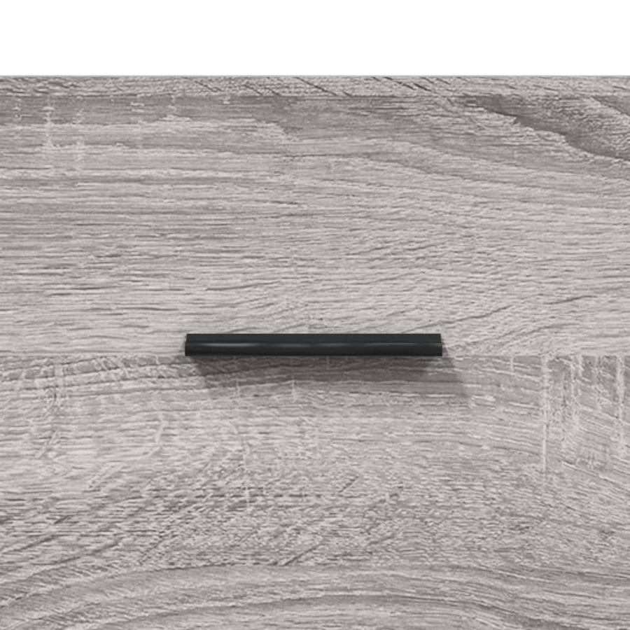 Hoge Kast 69,5X34X180 Cm Bewerkt Hout Eikenkleurig Grijs sonoma