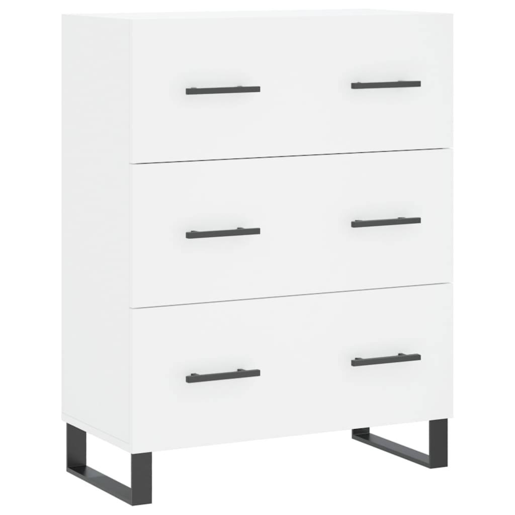 Hoge Kast 69,5X34X180 Cm Bewerkt Hout Wit