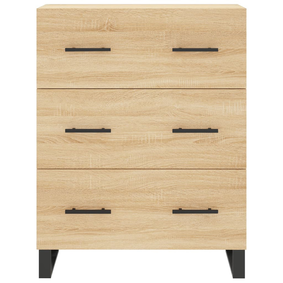 Hoge kast 69,5x34x180 cm bewerkt hout sonoma eikenkleurig